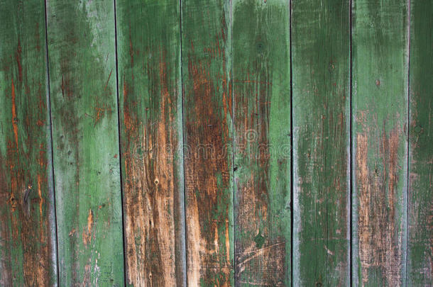 绿色灰色油漆木板可作为背景。 乡村的，破旧的小鸡木背景。 <strong>陈</strong>年木板图案。 伍德