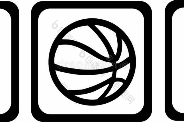篮球图标球员球篮