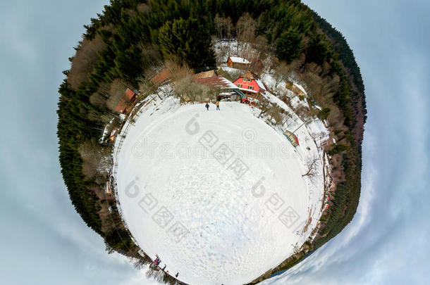 雪域360度视野，冬日