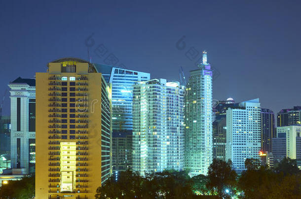 吉隆坡摩天大楼的美丽夜景