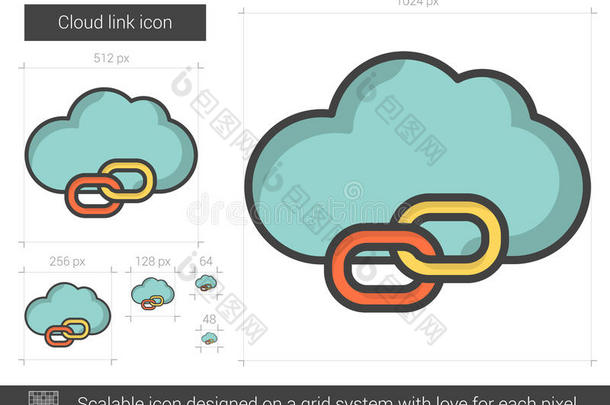 <strong>云链接</strong>线图标。