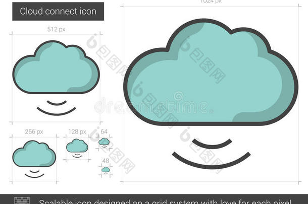 云连接线图标。