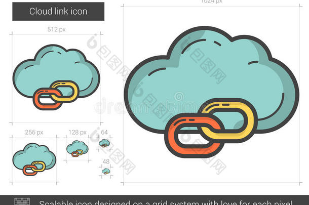 云链接线图标。