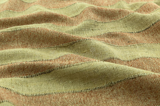 棕色背景豪华布或波浪褶皱的丝纹理缎绒