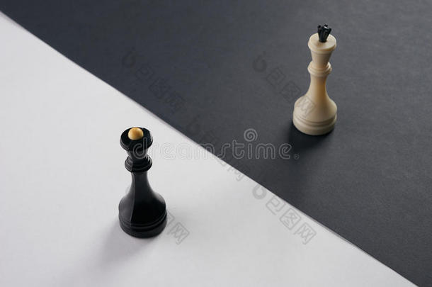 战争黑色挑战国际象棋竞争