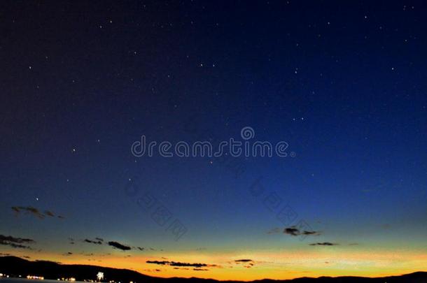 缅因州夜天空夏天假期