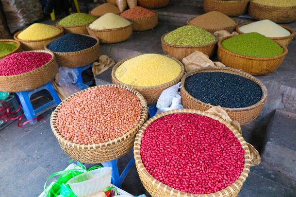 在越南市场销售的豆子