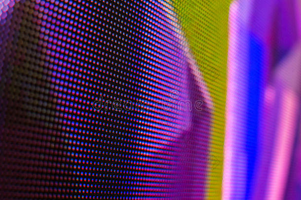 明亮的彩色<strong>LED视频</strong>墙，高饱和模式-关闭背景与浅的景深