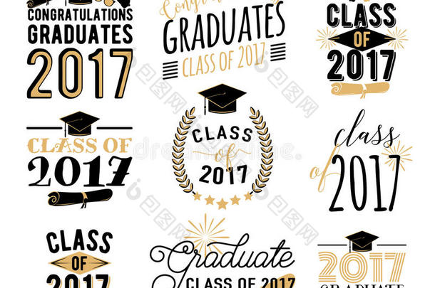 毕业愿望覆盖，标签设置。 复古研究生班2017年徽章