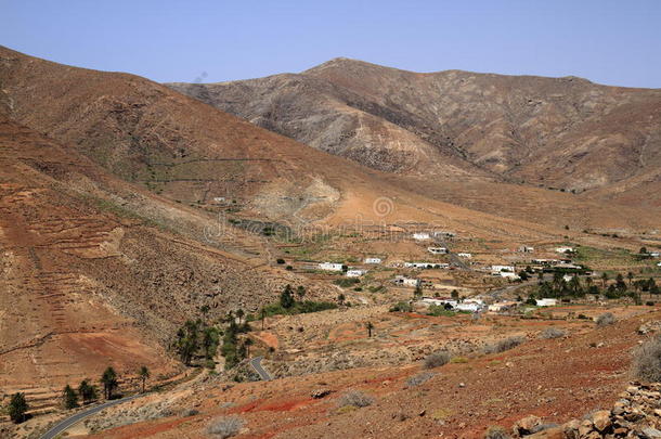 美丽的<strong>火山山脉</strong>。 富特文图拉全景