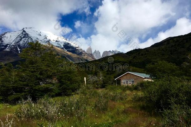 智利徒步旅行房子山国家的