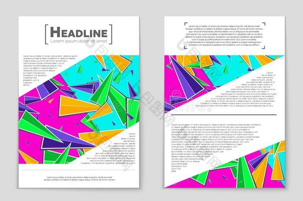 抽象布局背景集。 用于艺术模板设计，列表，页面，模型小册子主题风格，横幅，想法，封面，书籍