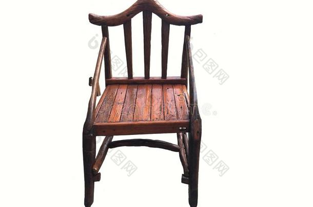 扶手椅老式老式木制家具。