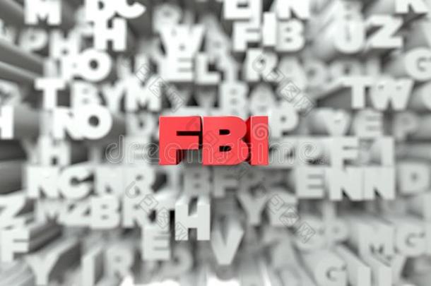 印刷背景上的FBI-红色文本-3D渲染版税免费股票图像