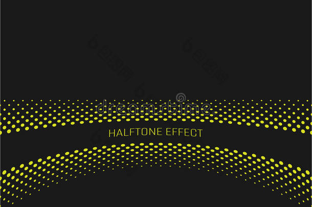 半色调效果标题带黄色文本在深灰色背景。 矢量插图