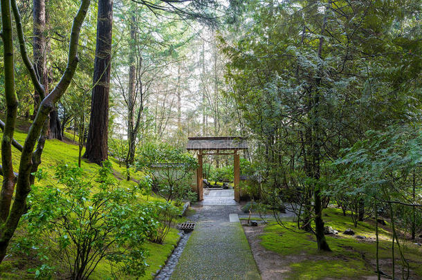 建筑学植物学的入口花园大门