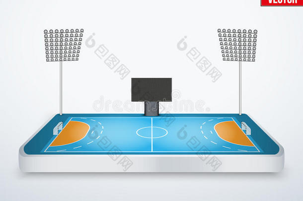 微型桌面手球竞技场的概念
