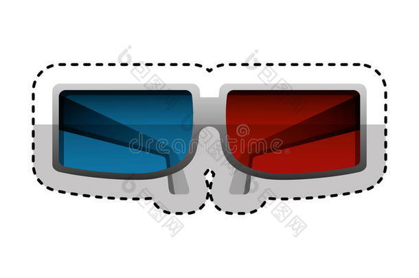 三维眼镜隔离图标