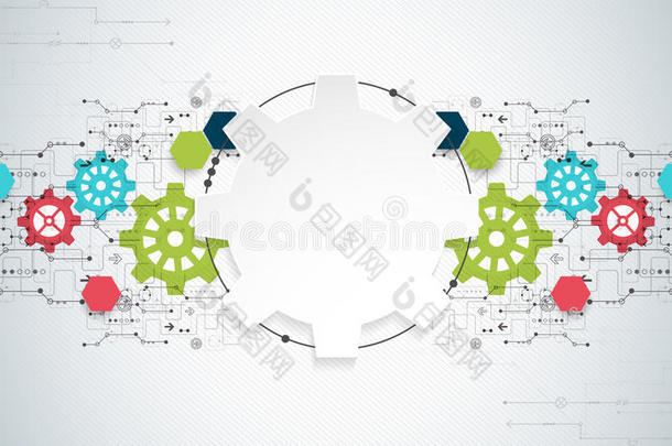 齿轮<strong>高</strong>科技数字技术与工程背景。