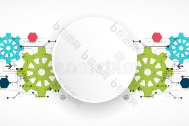 齿轮高科技数字技术与工程背景。