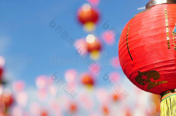 中国城<strong>的春节</strong>灯笼。