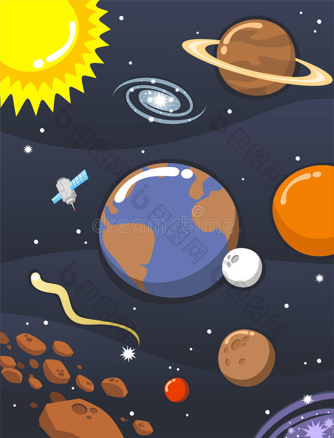 太阳系的官方八大行星图片-包图网企业站