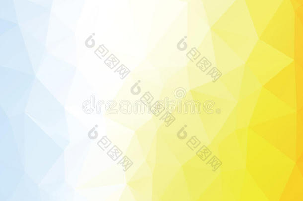 彩色几何多边形蓝色黄色背景