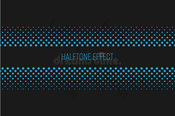 半色调效果标题带蓝色文本在深灰色背景。 矢量插图