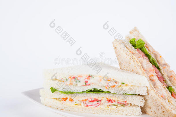 螃蟹沙拉三明治