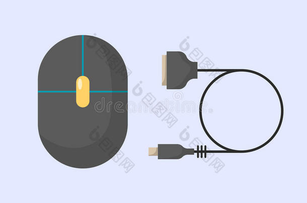 计算机鼠标图标平面计算机设计业务技术现代仪器光标工作反射和滚动