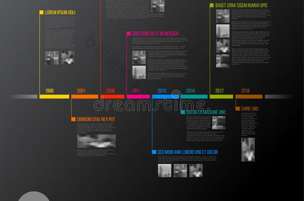 矢量信息图表时间轴<strong>报告模板</strong>