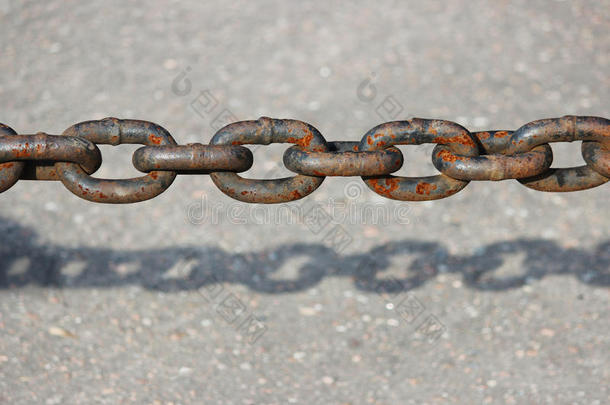 沥青棕色的铸造链连接