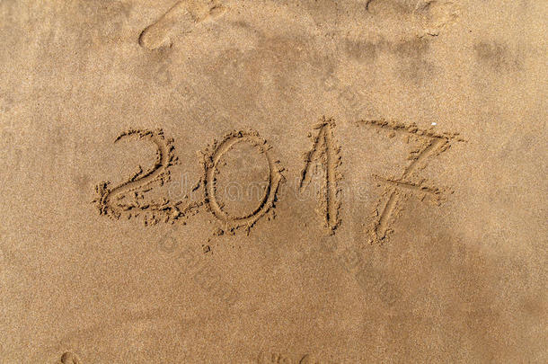 2015年2017年历书每年的海滩