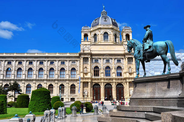 美丽的风景著名的自然历史博物馆自然历史博物馆博物馆，维也纳，奥地利。