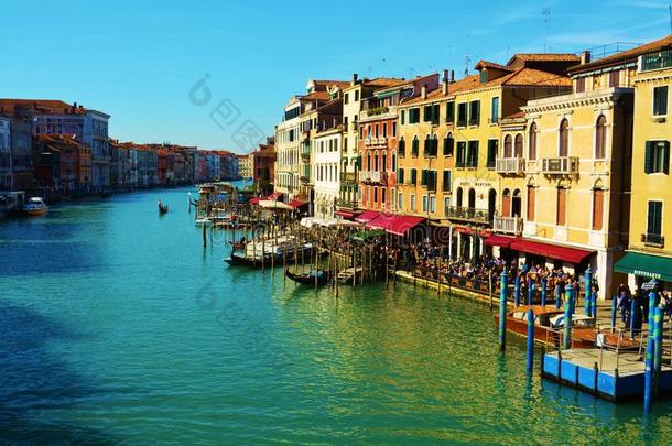 五颜六色的<strong>大运</strong>河，威尼斯，意大利，欧洲
