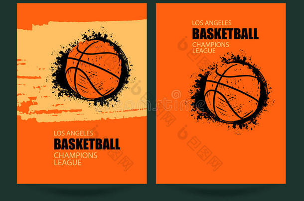篮球格栅海报设计。