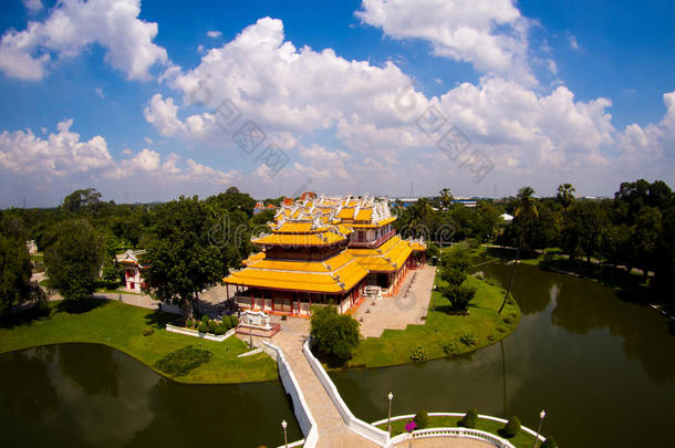 中国风格的韦哈特甘朗宫在邦帕-in宫，大城府，泰国