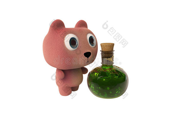 动物熊出生生日瓶子
