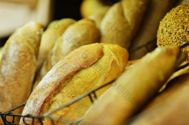 富足手工面包分类背景面包