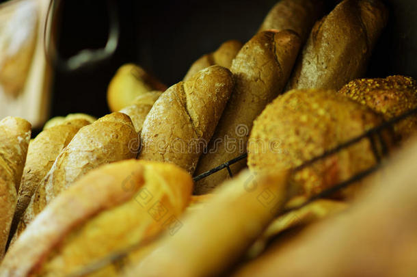 富足手工面包分类背景面包
