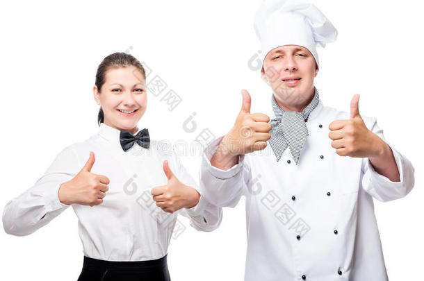 30岁的女服务员和厨师表现出了成功的迹象
