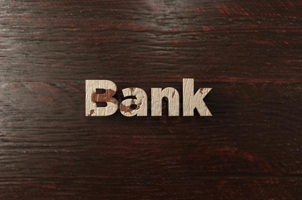 银行-肮脏的木制标题枫树-3D提供版税免费股票<strong>形象</strong>