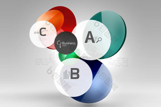循环现代商业信息图形设计模板