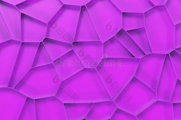彩色背景上的抽象彩色三维Voronoi<strong>栅格</strong>