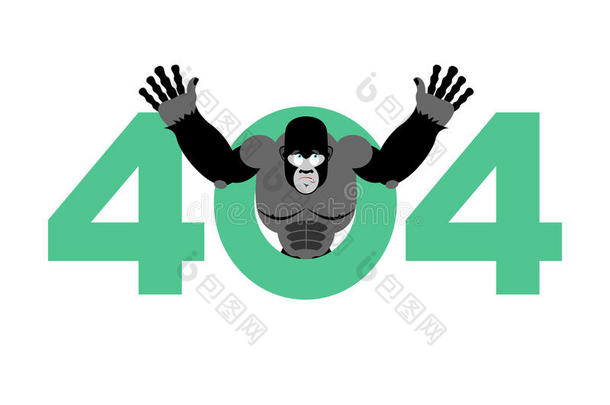 错误404猴子惊喜。 网页未找到网站模板