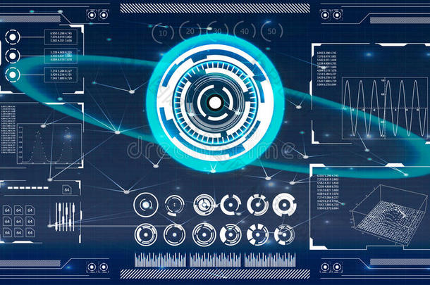 未来主义的用户界面。 哈德。