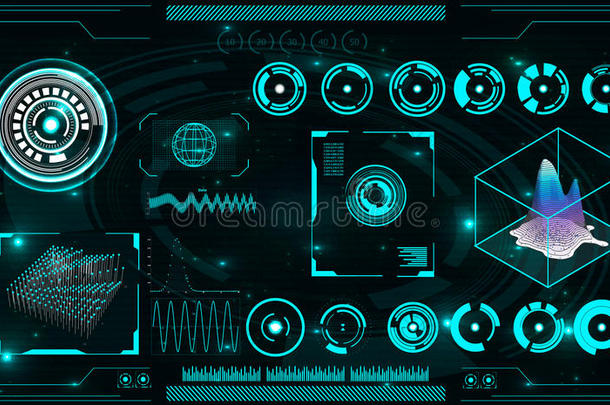 未来主义的用户界面。 哈德。
