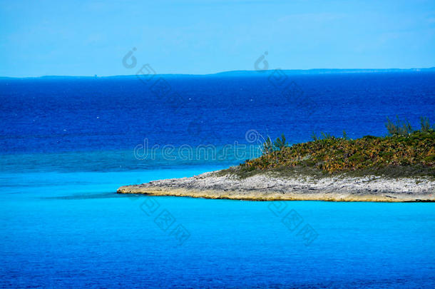 大西洋吸引巴哈马海滩蓝色