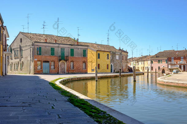 Comacchio，意大利。 埃米莉亚·罗马尼亚的<strong>小威尼斯</strong>