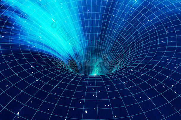 抽象速度隧道在空间、虫洞或黑洞中翘曲，克服<strong>宇宙</strong>中临时空间的<strong>场景</strong>。 3D